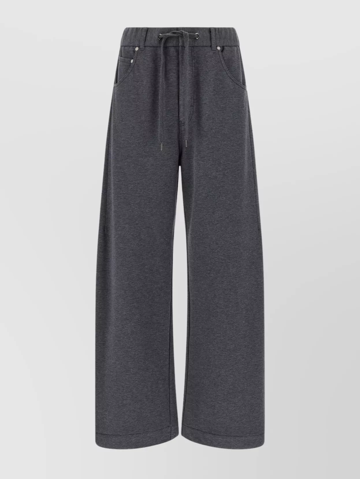 Brunello Cucinelli Cotton Joggers With Back Pocket And Wide Leg