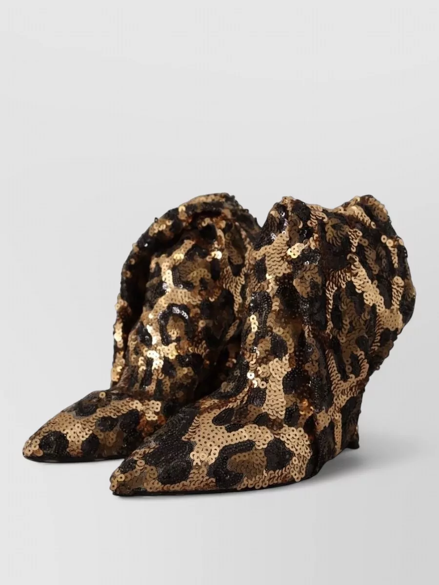 Dolce&Gabbana Sequin Leopard-Print Pumps