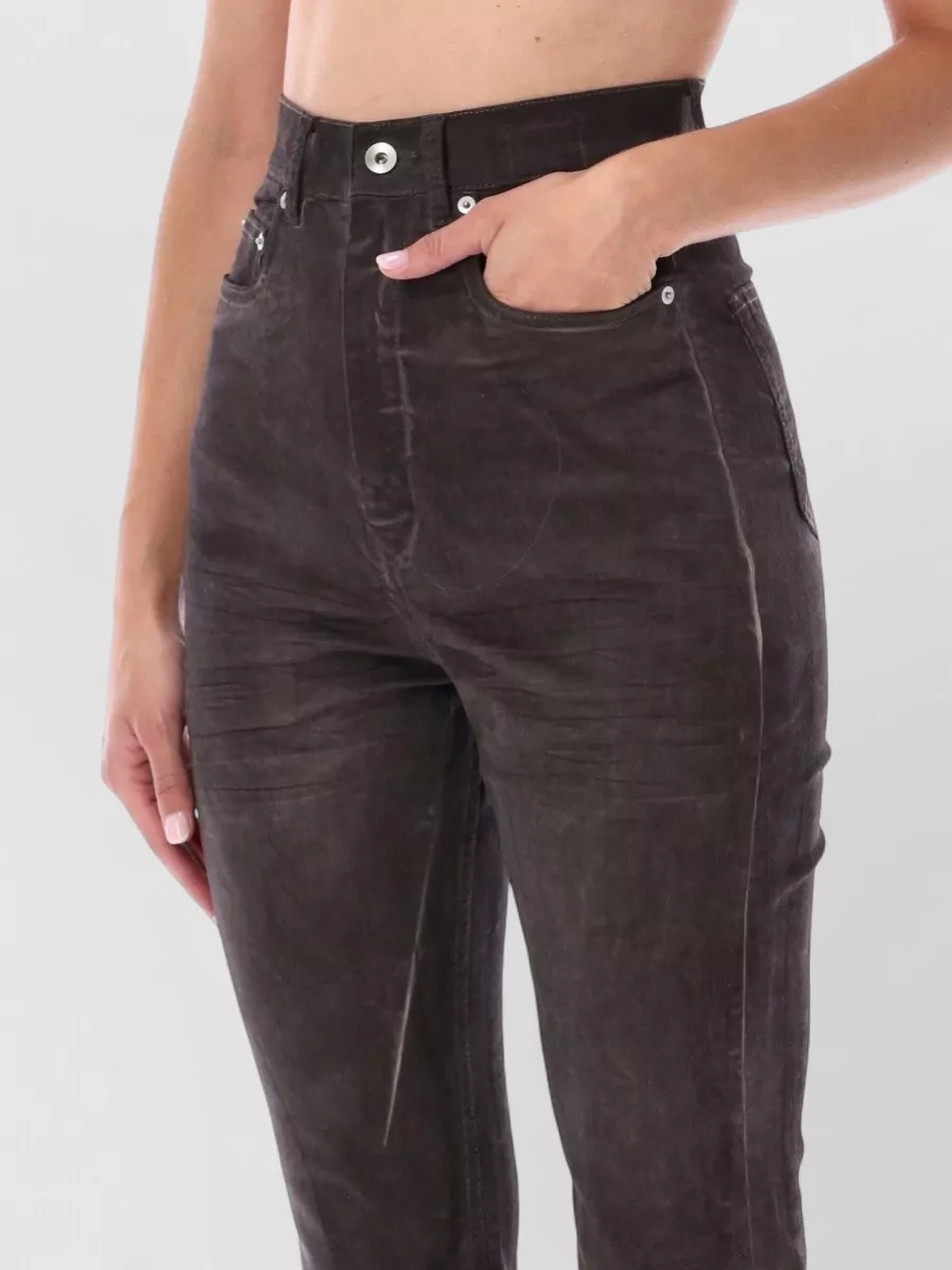 Rick Owens Drkshdw Denim High-Rise Slim-Fit Bootcut Jeans