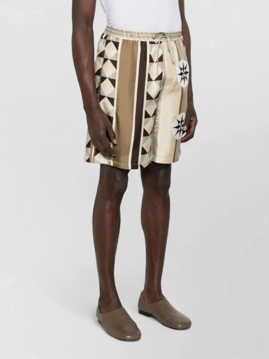 Loewe Paula's Ibiza Printed Silk Tailored Shorts