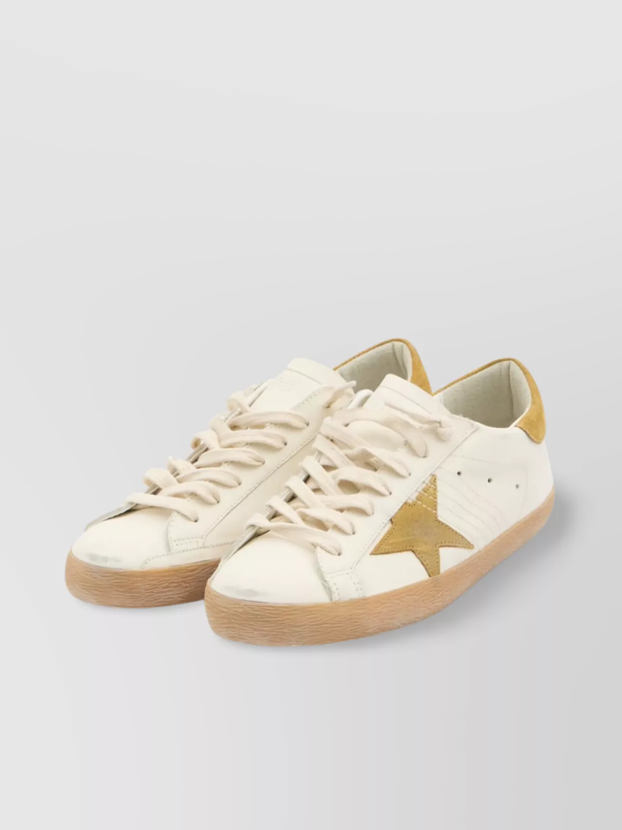Golden Goose Leather Upper Sneakers With Suede Accents In Neutral
