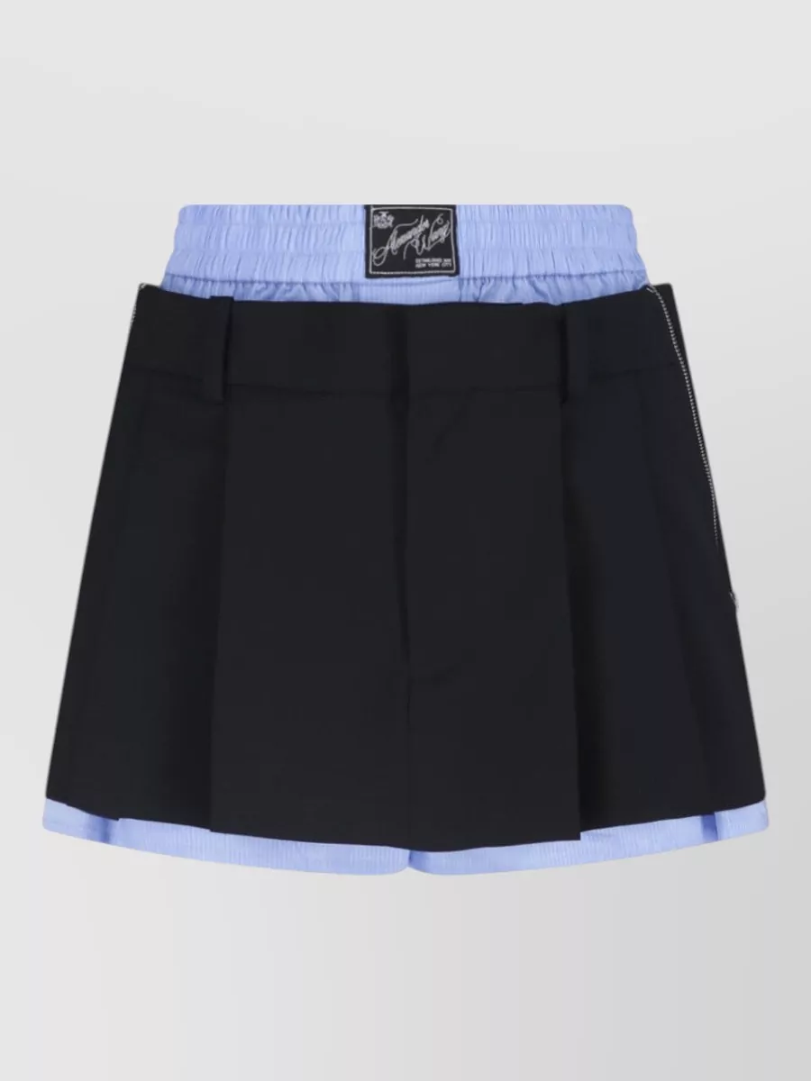 Alexander Wang Tailored Straight Shorts Pleated Design In Multi