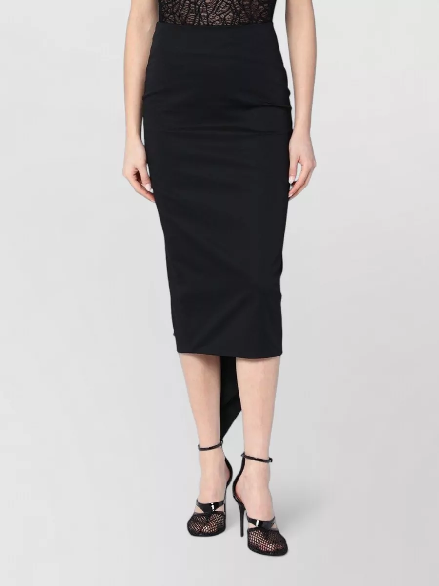 Thelatest cotton asymmetric midi skirt