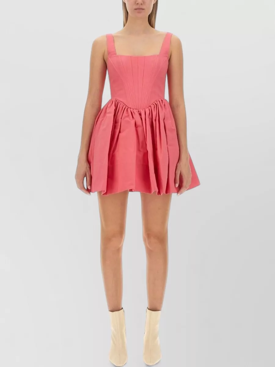 Staud cotton blend mini dress