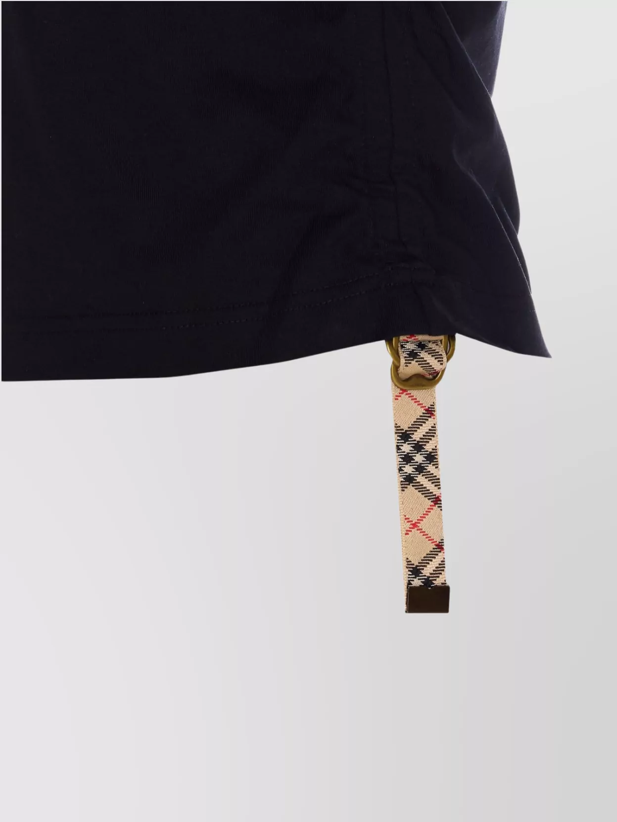 Burberry Crewneck T-Shirt With Check Motif Detail