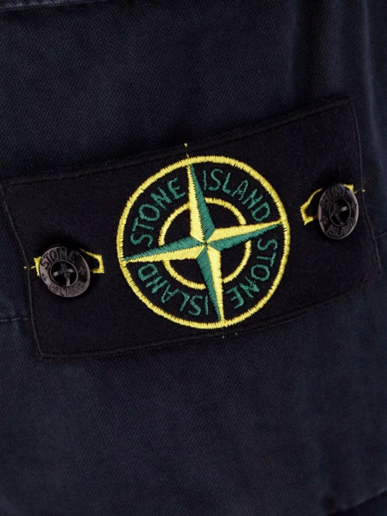 Stone Island Stretch Cotton Cargo Trousers Featuring Pockets