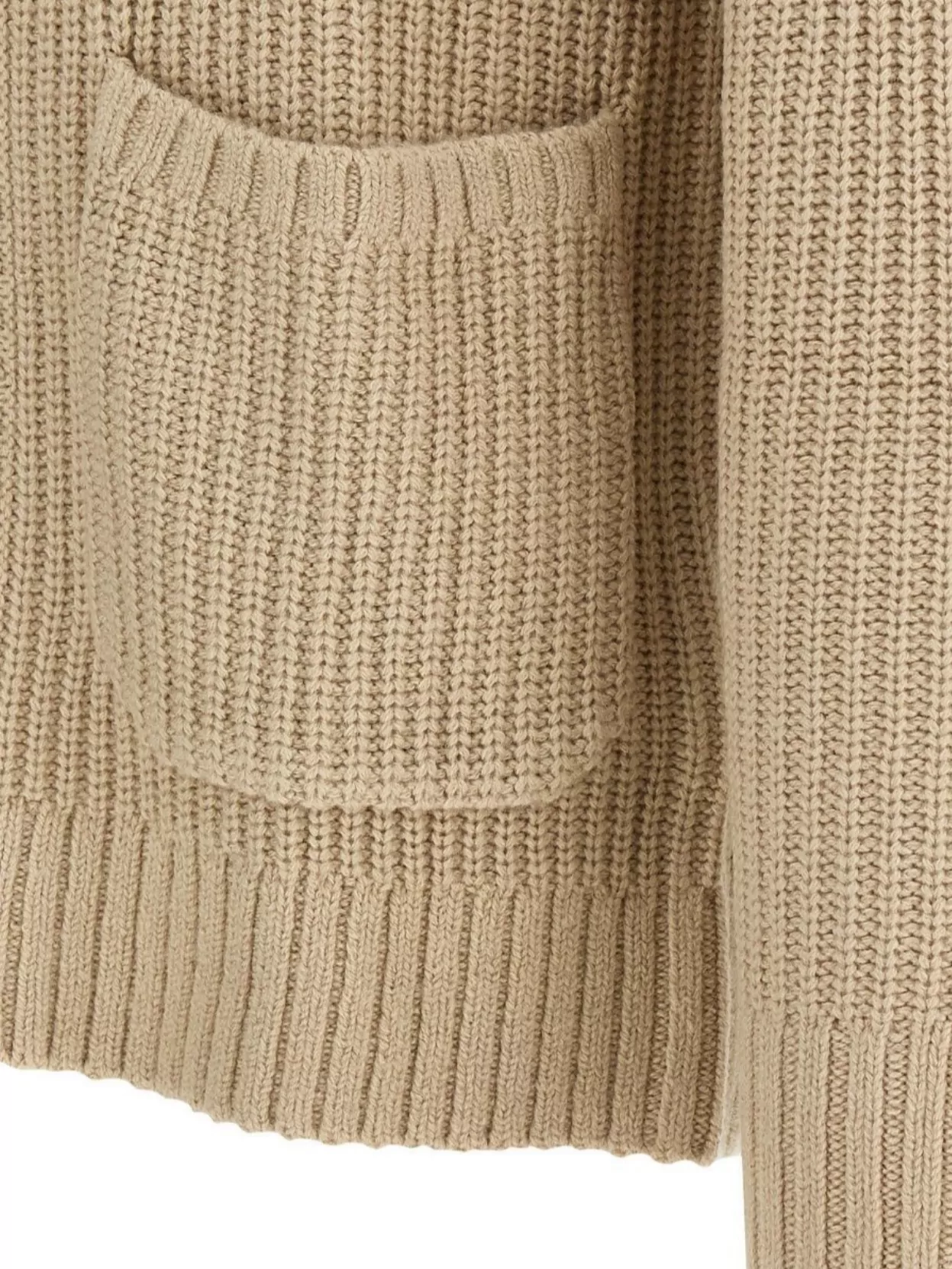 Carhartt Long Sleeve Cardigan Ribbed Texture In Neutral