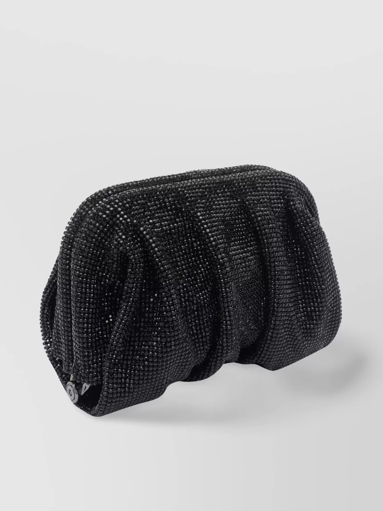 Benedetta Bruzziches Clutch Structured Pleated Rhinestone Embellishment
