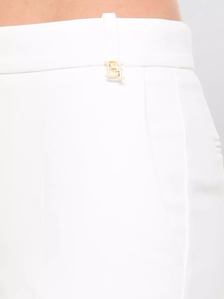 Elisabetta Franchi Cropped Straight-Leg Trousers