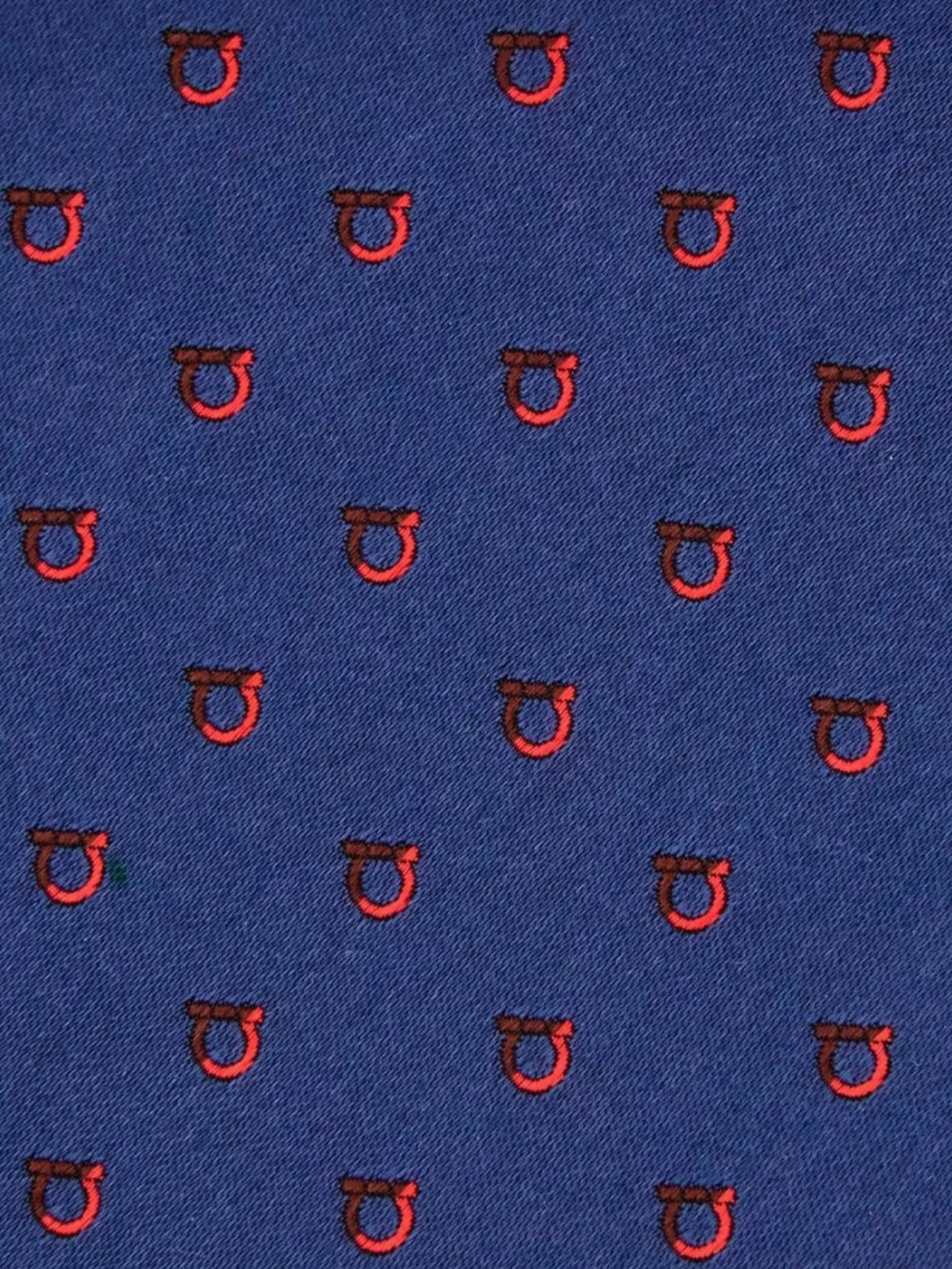 Ferragamo Two-tone Gancini Jacquard Alaska Silk Tie
