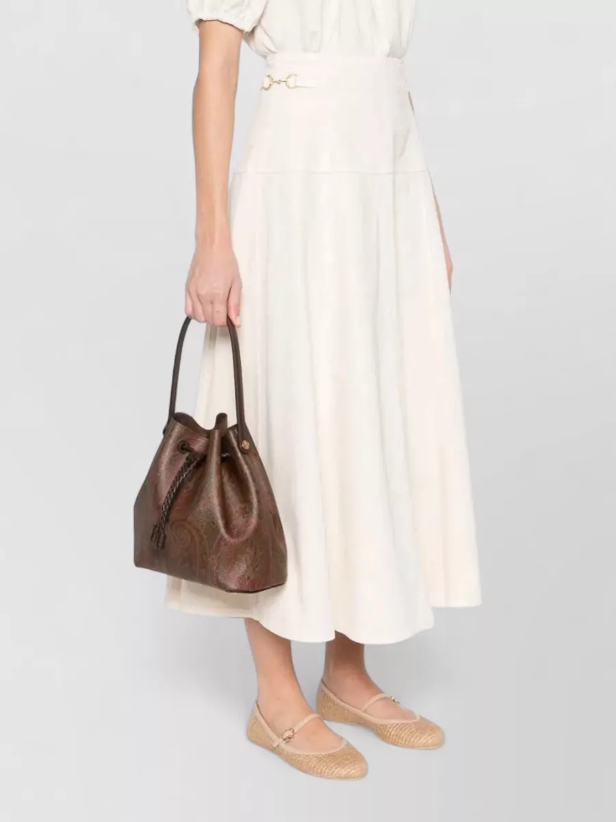 Etro Saturno Medium Leather Bucket Bag