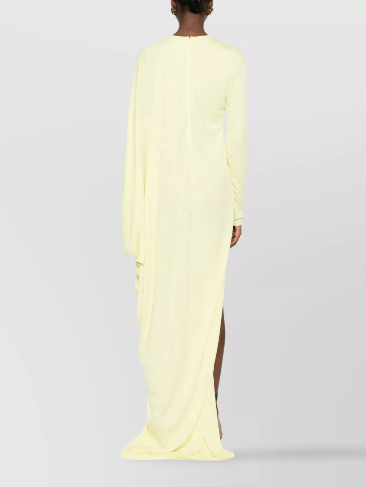 Tom Ford Long Sleeve Evening Gown With Asymmetric Hem
