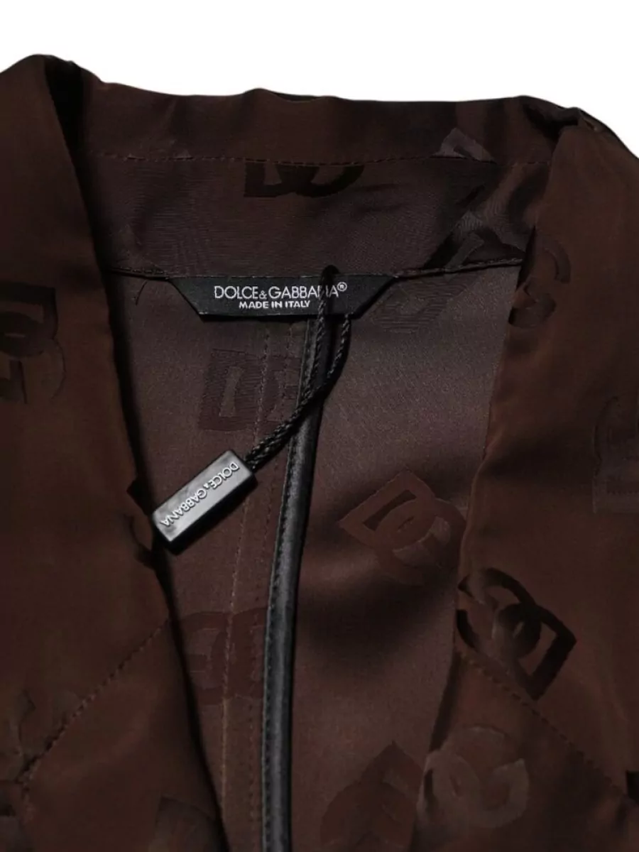 Dolce&Gabbana Logo Print Double Breasted Coat