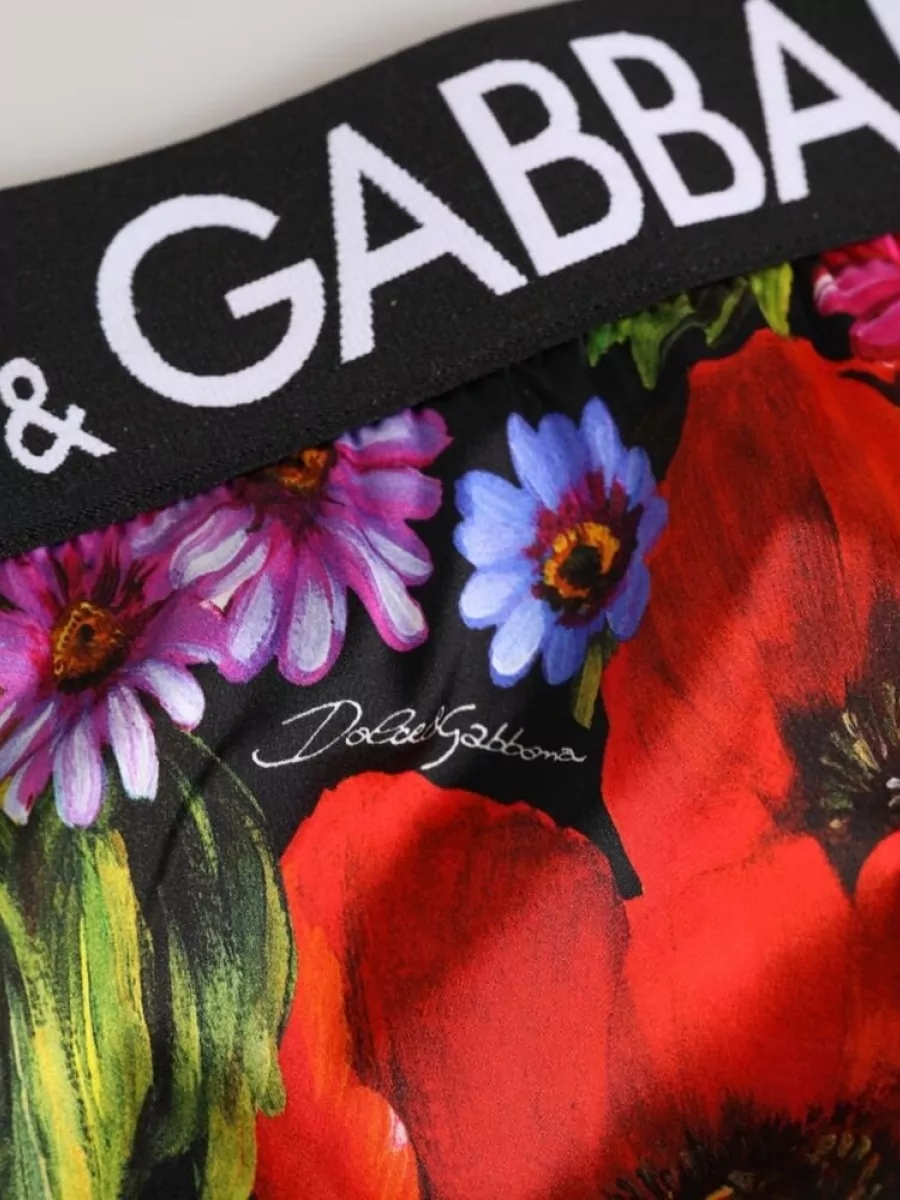 Dolce&Gabbana Floral-Print High-Rise Bikini Briefs