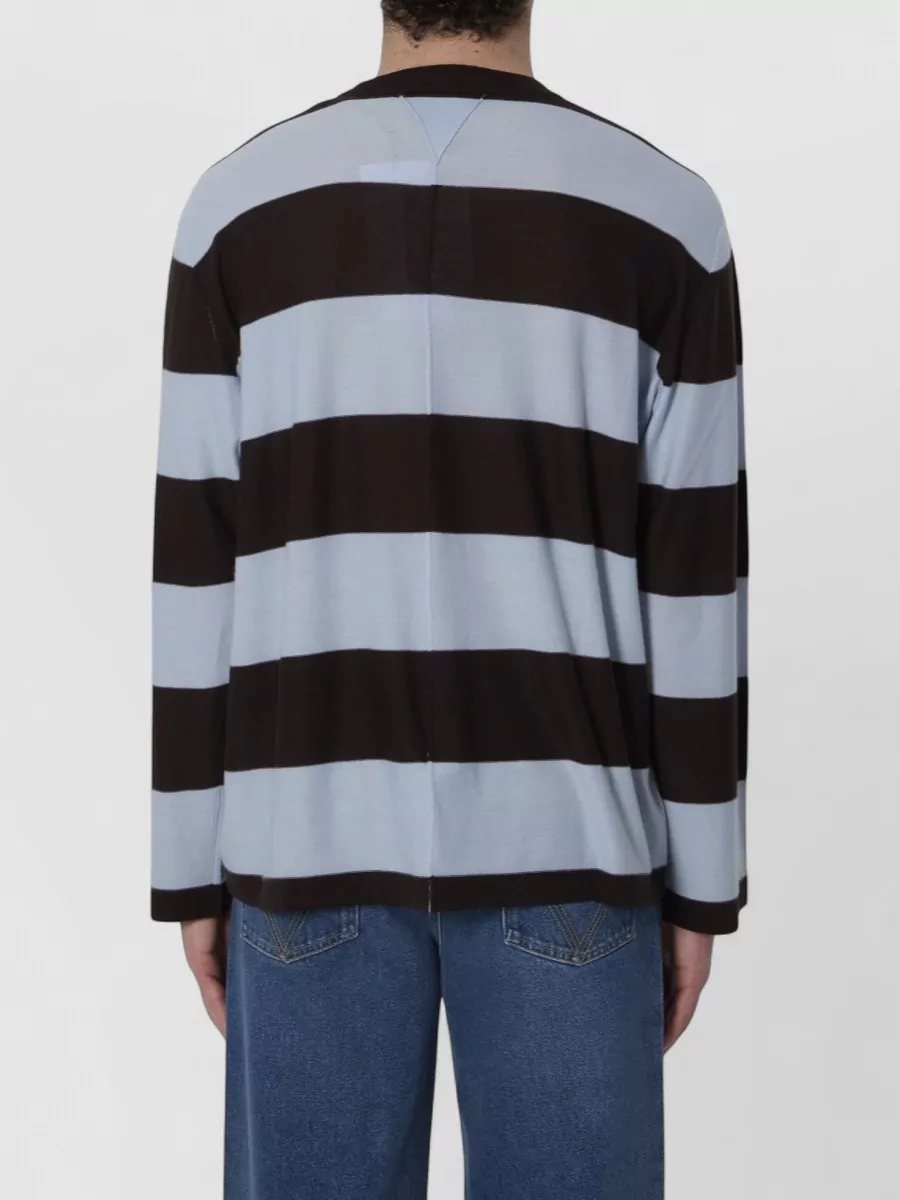 Bottega Veneta Striped Ribbed Oversized Cashmere Sweater