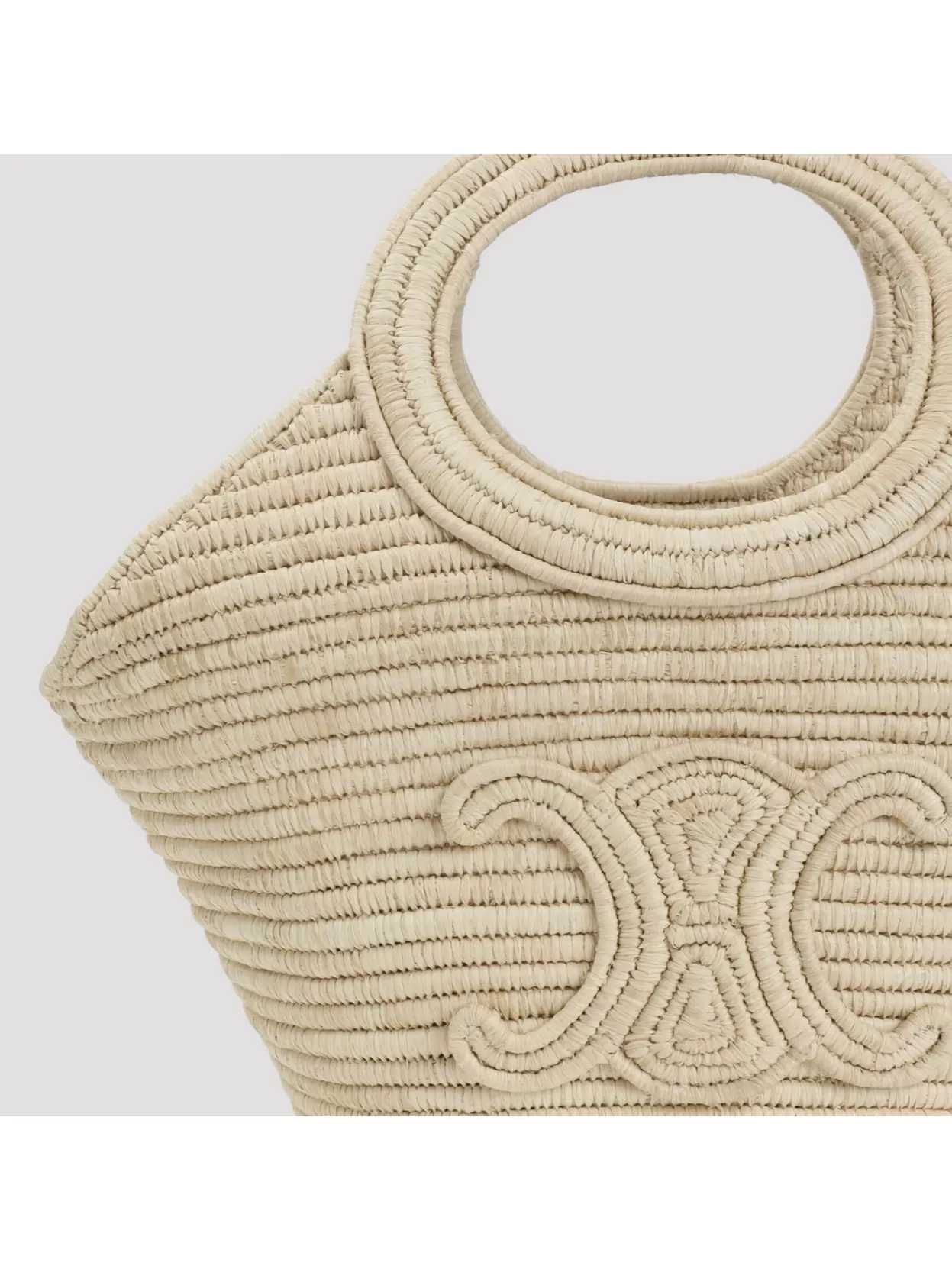 Celine Round Handle Woven Basket Bag