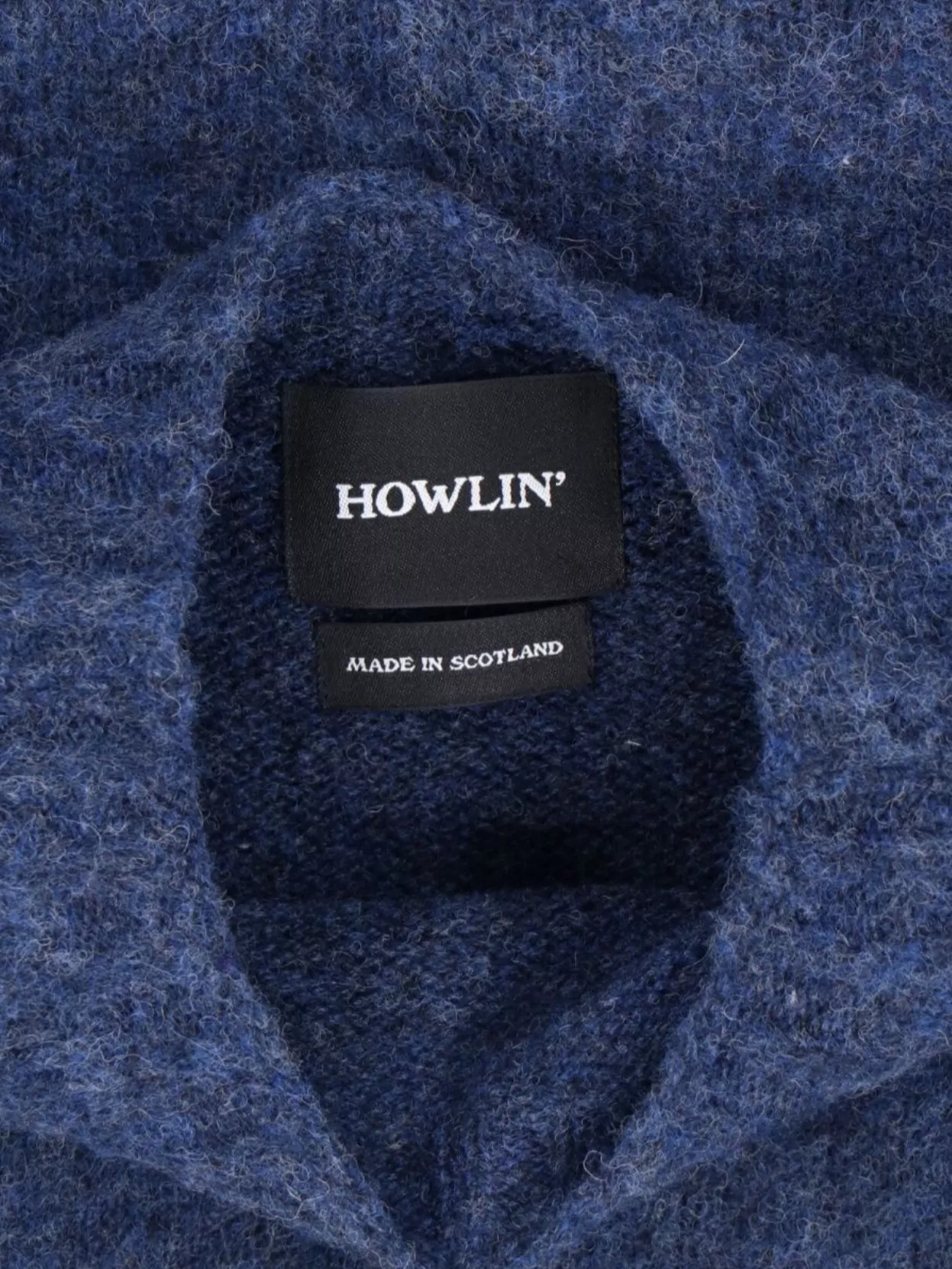 Howlin Soft Textured Crewneck Sweater With Ribbed Cuffs