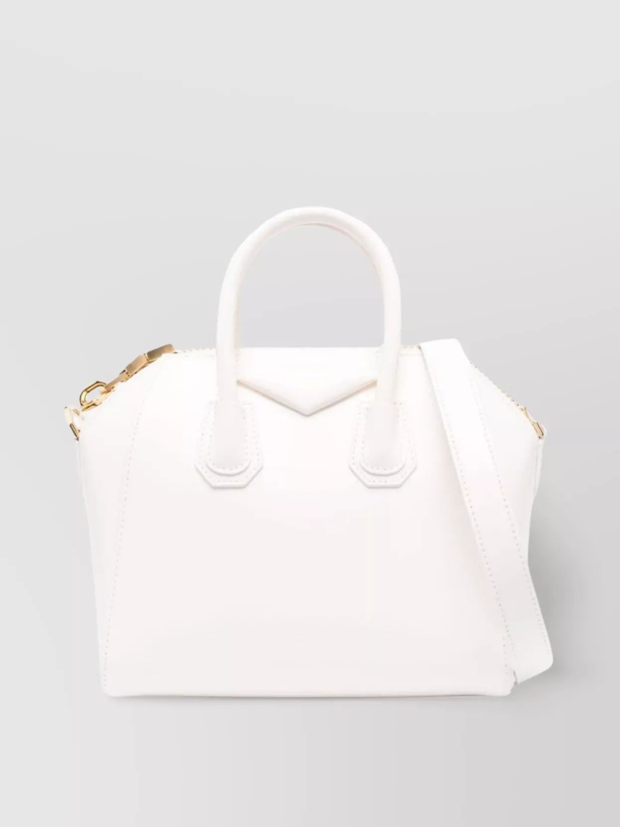 Shop Givenchy Mini Leather Tote Bag In White