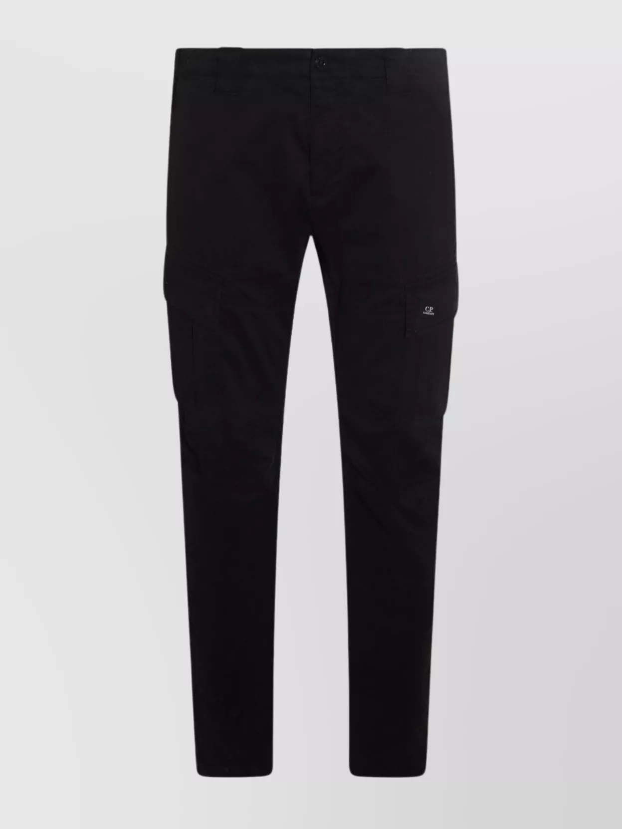 C.p. Company Utility Trousers With Belt Loops And Cargo Pockets In Black
