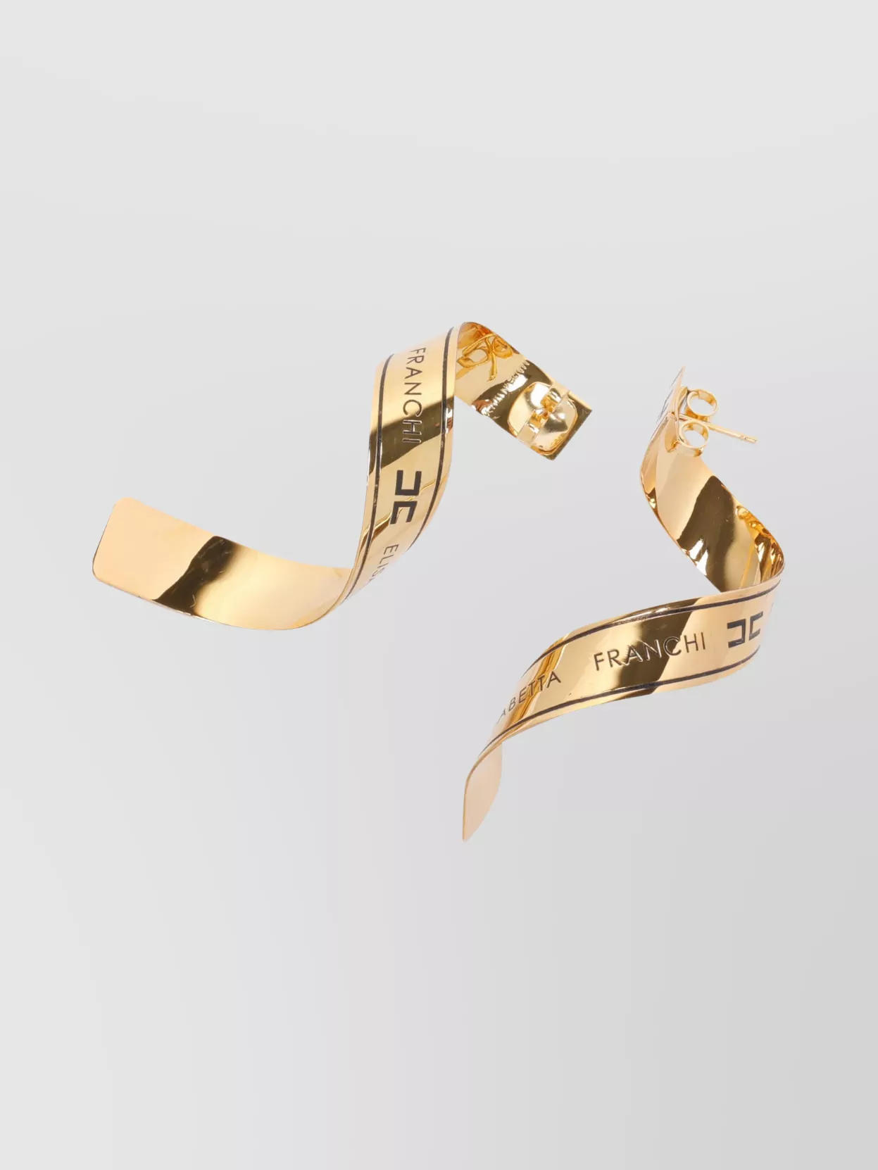 Elisabetta Franchi Dangling Twisted Polished Earrings