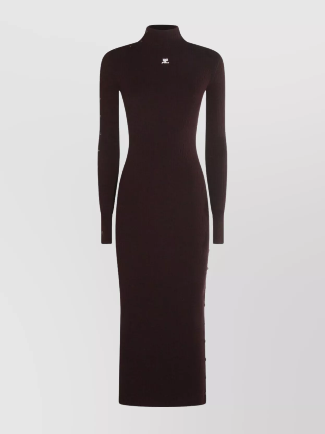 Courrèges Knee Length Dress Silhouette Fitted In Brown