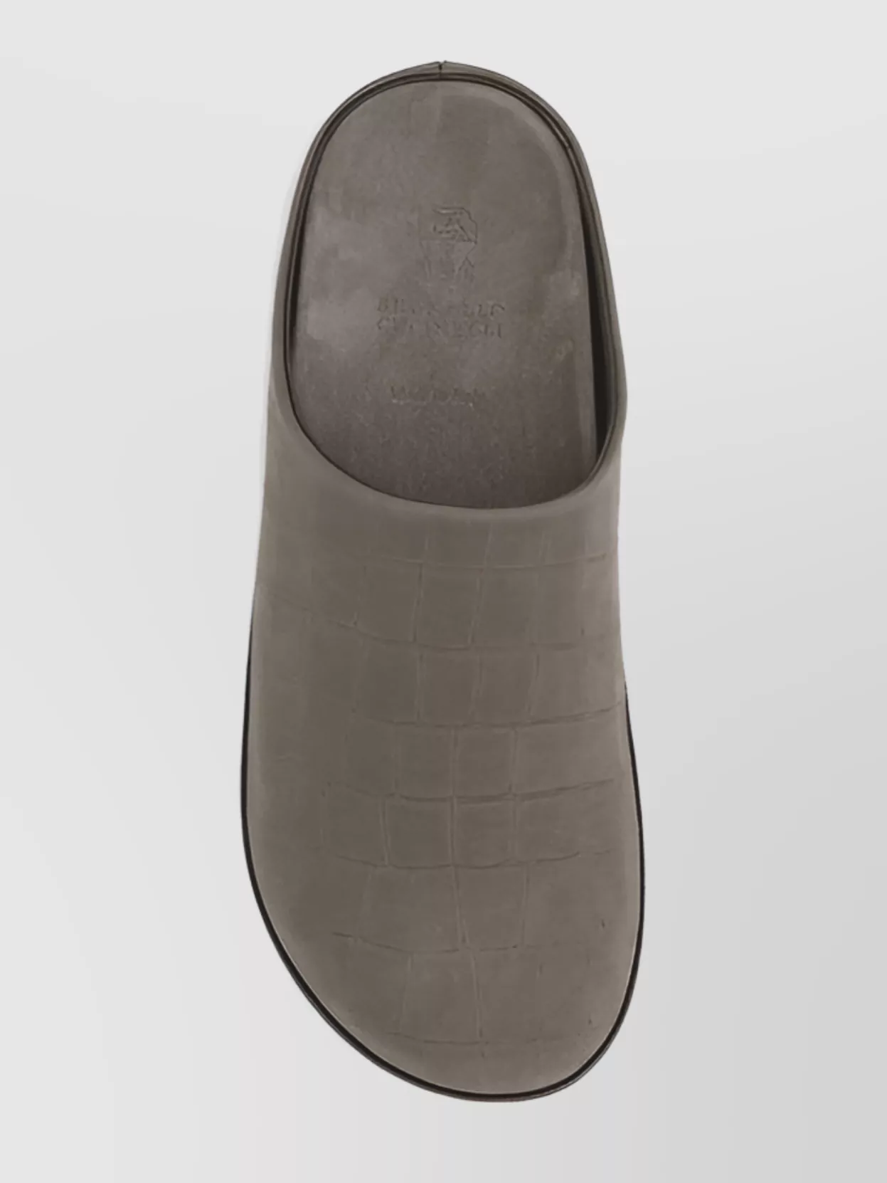 Brunello Cucinelli Leather Sandals Croc-Effect Jewel Inserts