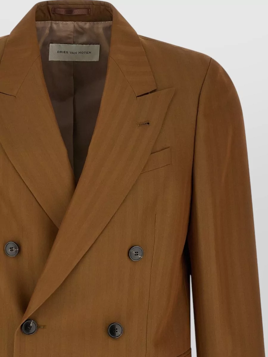 Dries Van Noten Barry Blazer Structured Shoulders Notch Lapel
