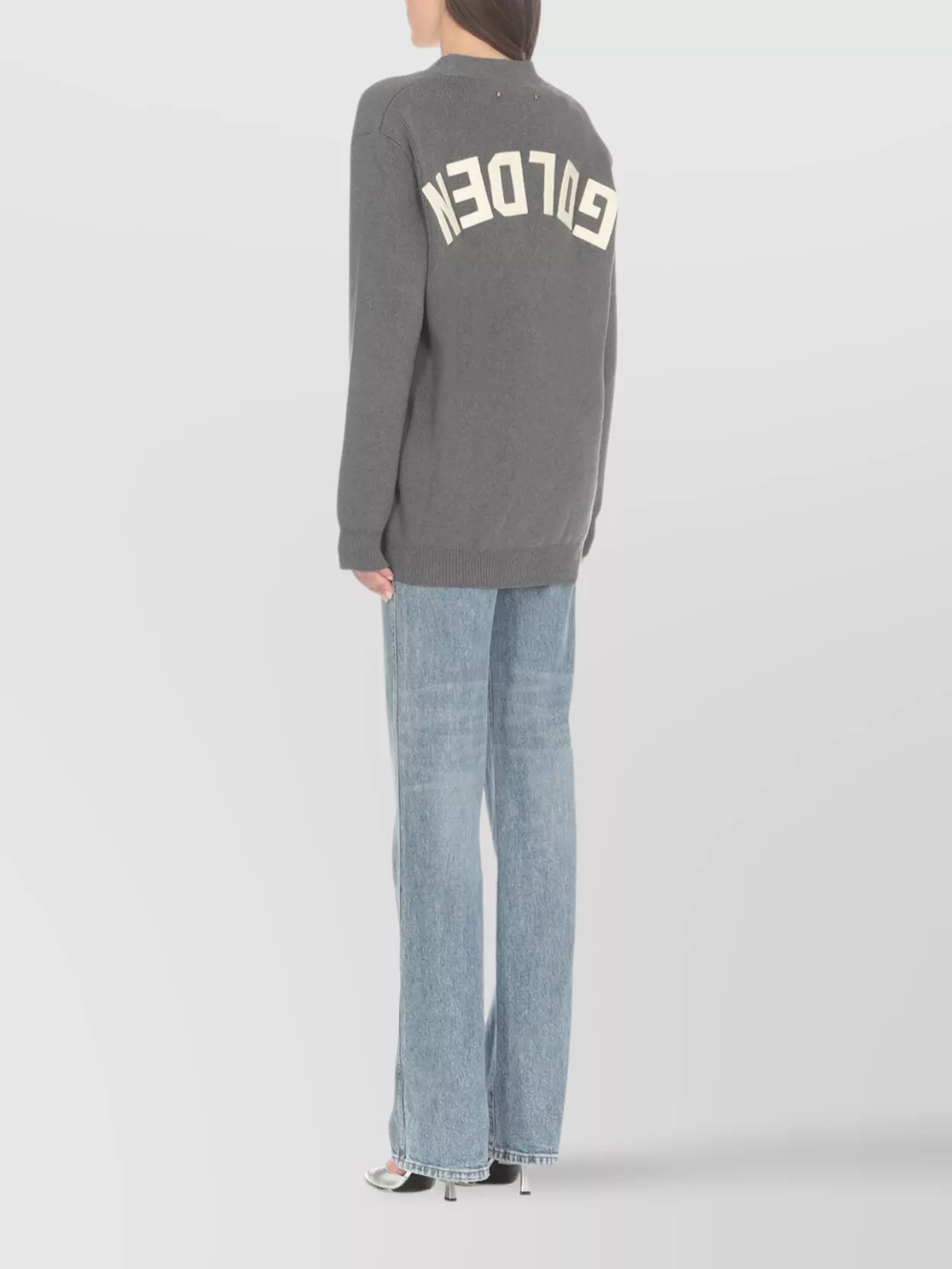 Golden Goose Women's Knit Cardigan Long Sleeves In Gray