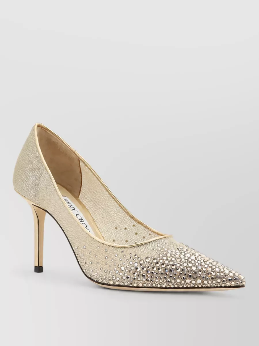 Jimmy Choo Crystal-Embellished Mesh Pumps
