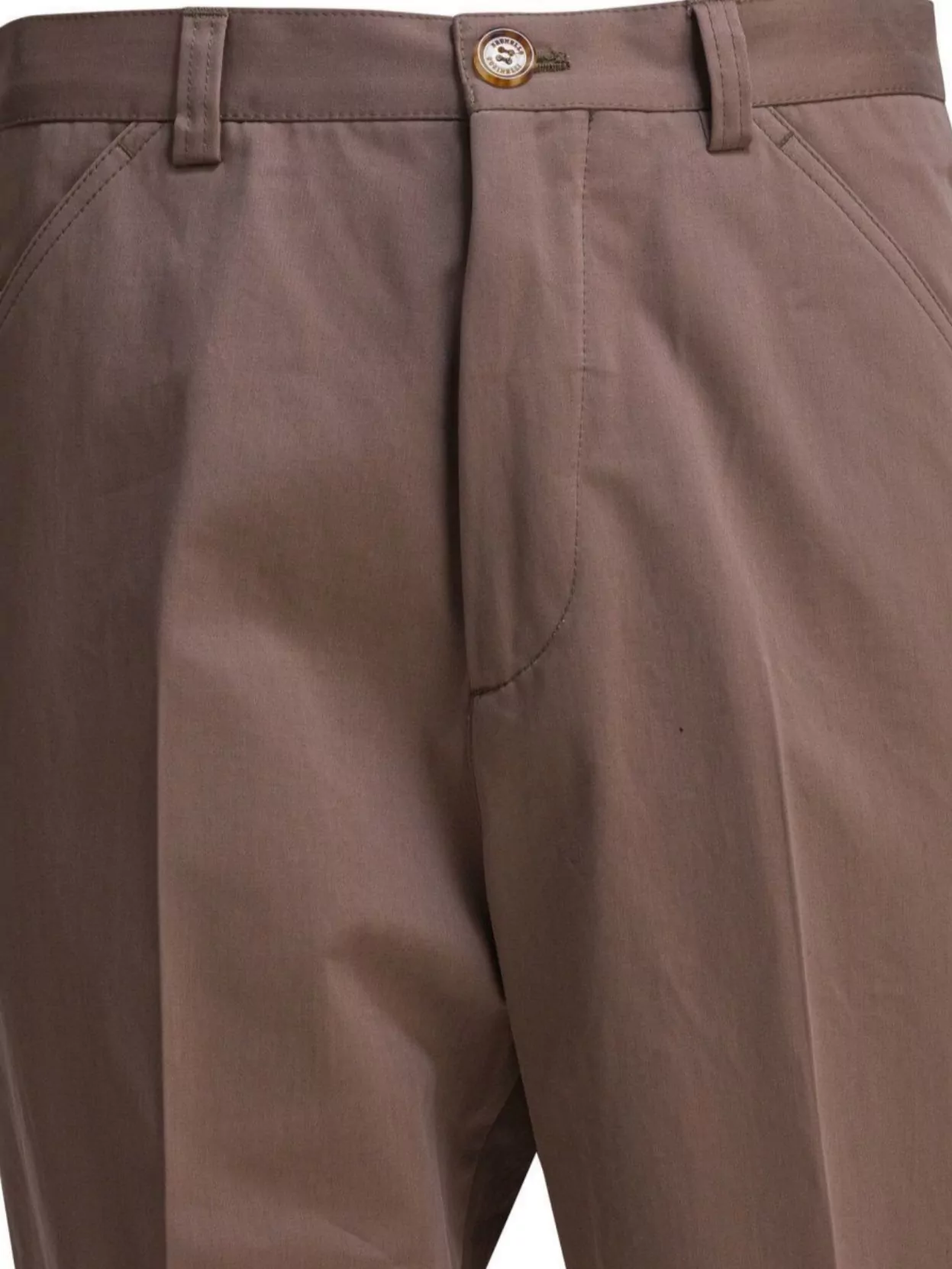 Brunello Cucinelli Tailored Trousers With Back Pockets And Belt Loops In Brown