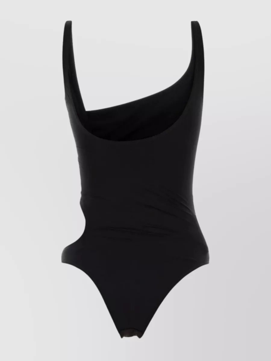 Shop Off-white Adjustable Straps Scoop Neck Trikini In Black