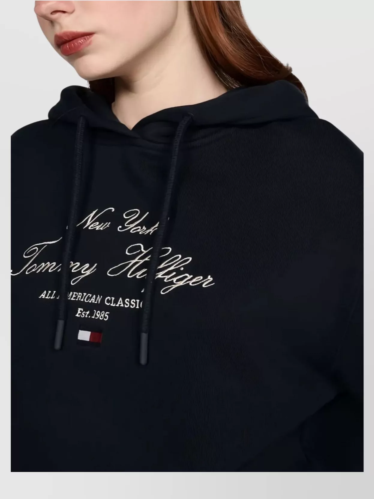 Tommy Hilfiger Drawstring Hooded Knitwear Ribbed Finish