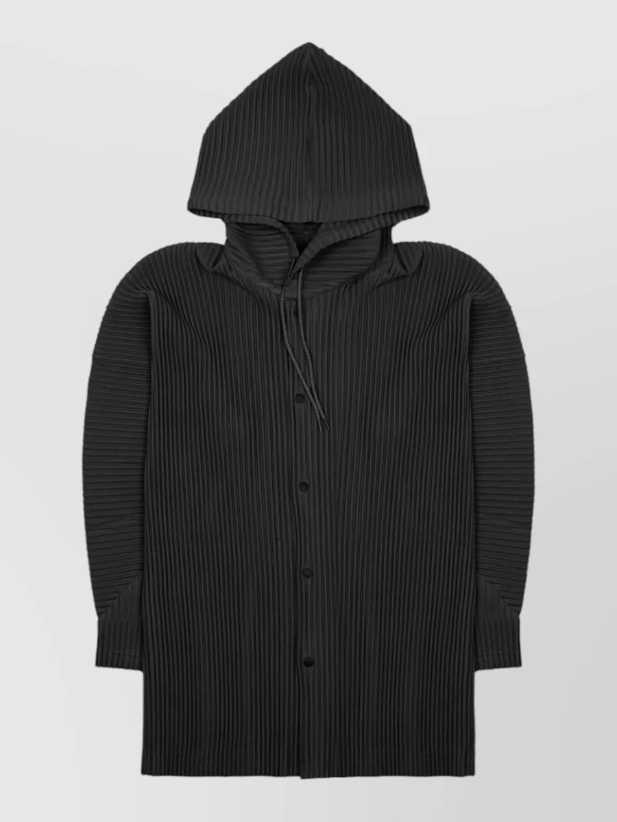 Homme Plisse Issey Miyake Pleated Single-Breasted Raincoat