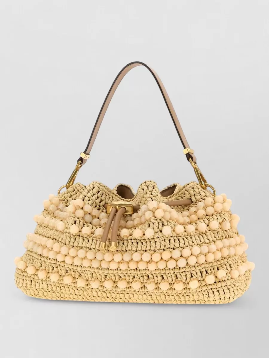 Jimmy Choo Cinch Medium Raffia Tote Bag