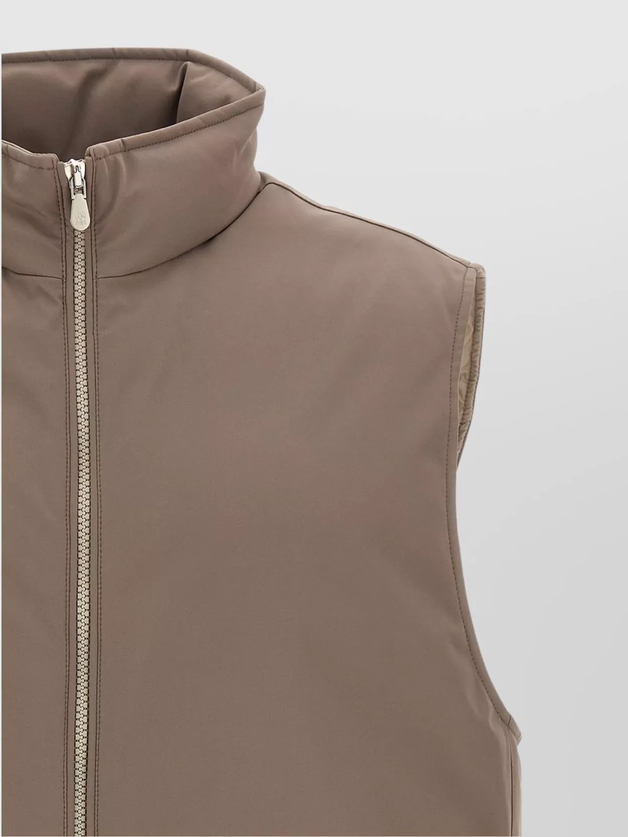 Brunello Cucinelli Quilted High Collar Sleeveless Vest