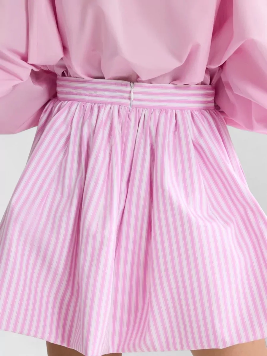 Patou Cotton Pleated Mini Skirt