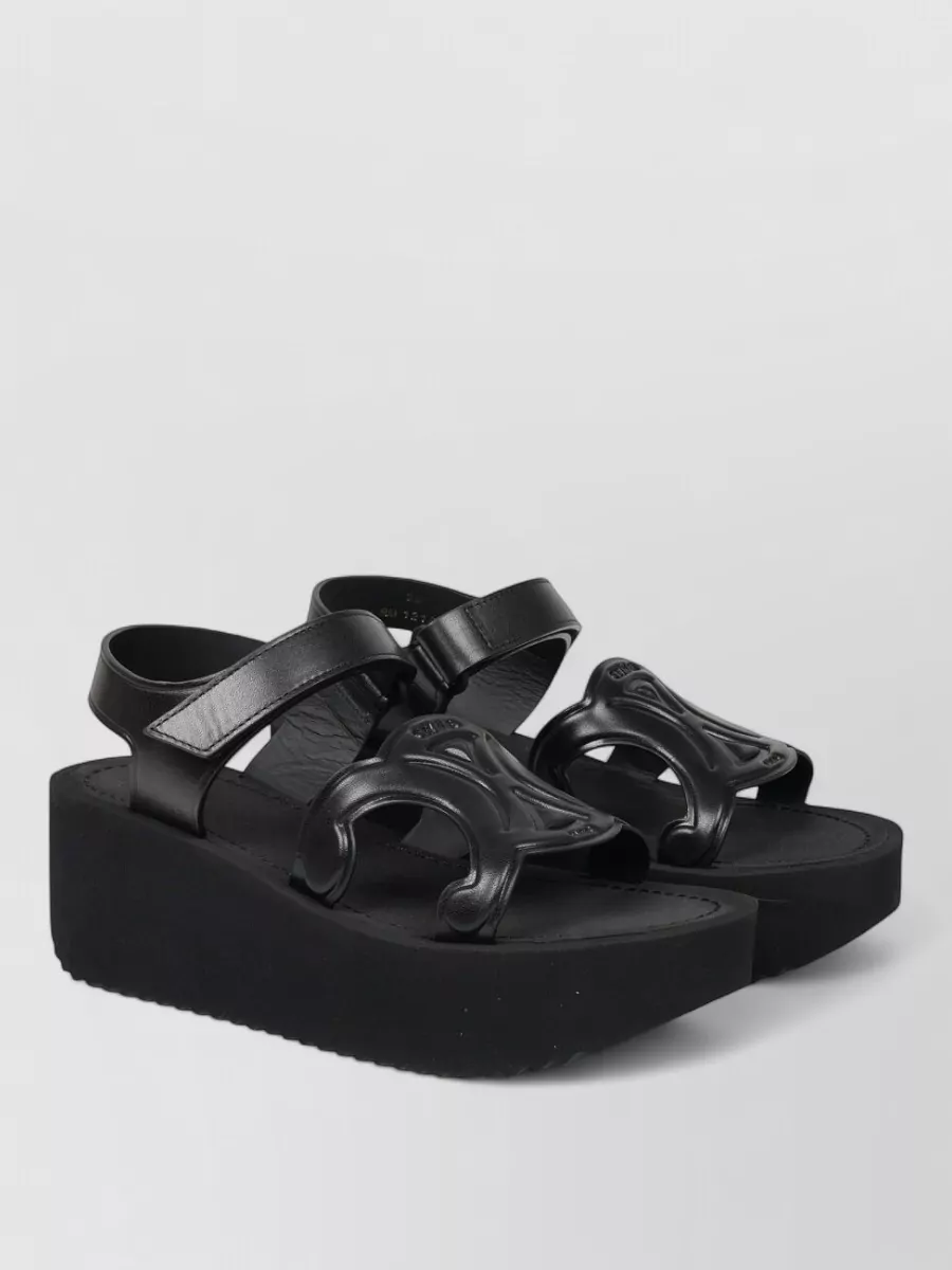 Celine Leather Sunny Slides