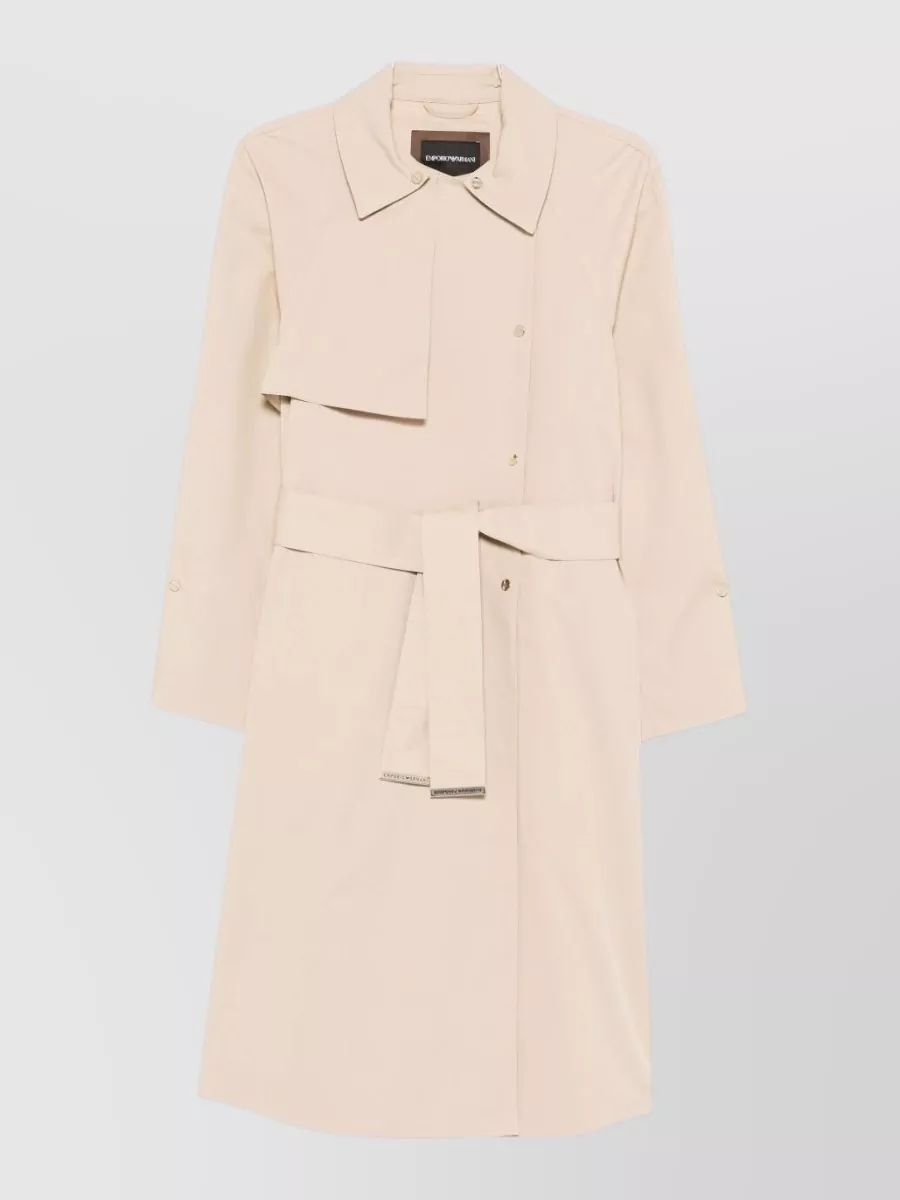 Emporio Armani Single-breasted belted trench coat