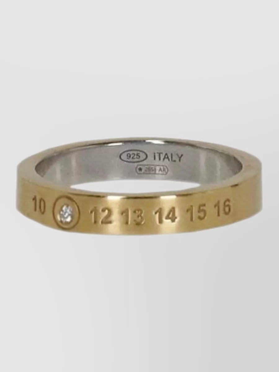 Maison Margiela Silver Logo-Embellished Ring