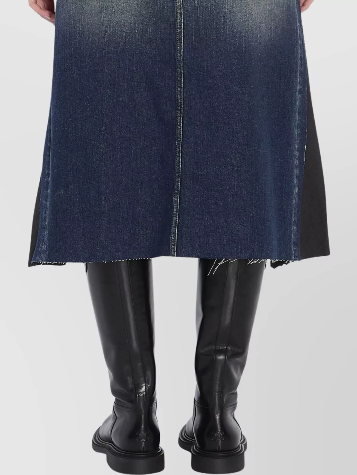 Balenciaga Hybrid Midi Skirt Pleated Design