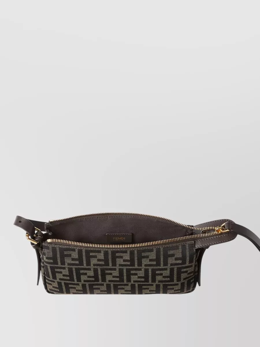 Fendi Baguette Small Jacquard Shoulder Bag