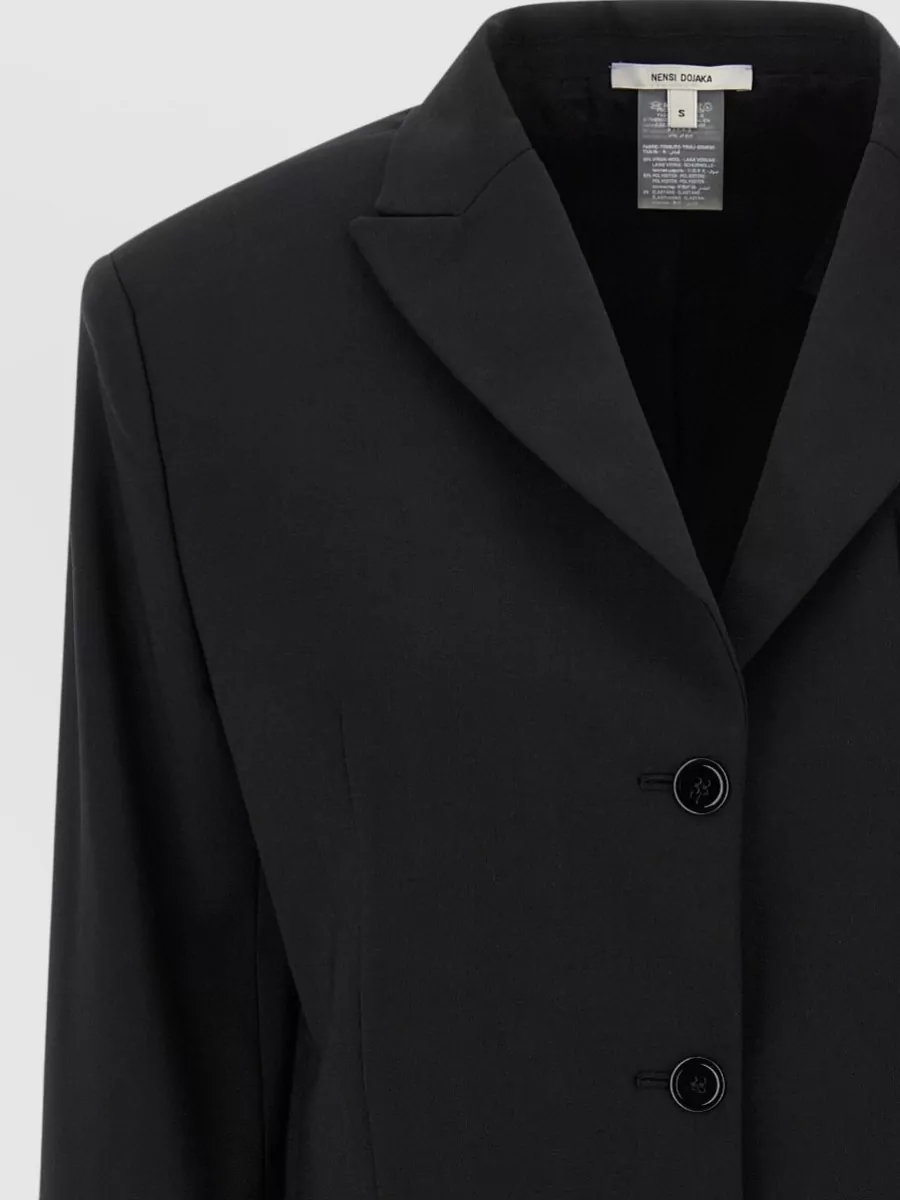Nensi Dojaka Single-Breasted Belted Blazer