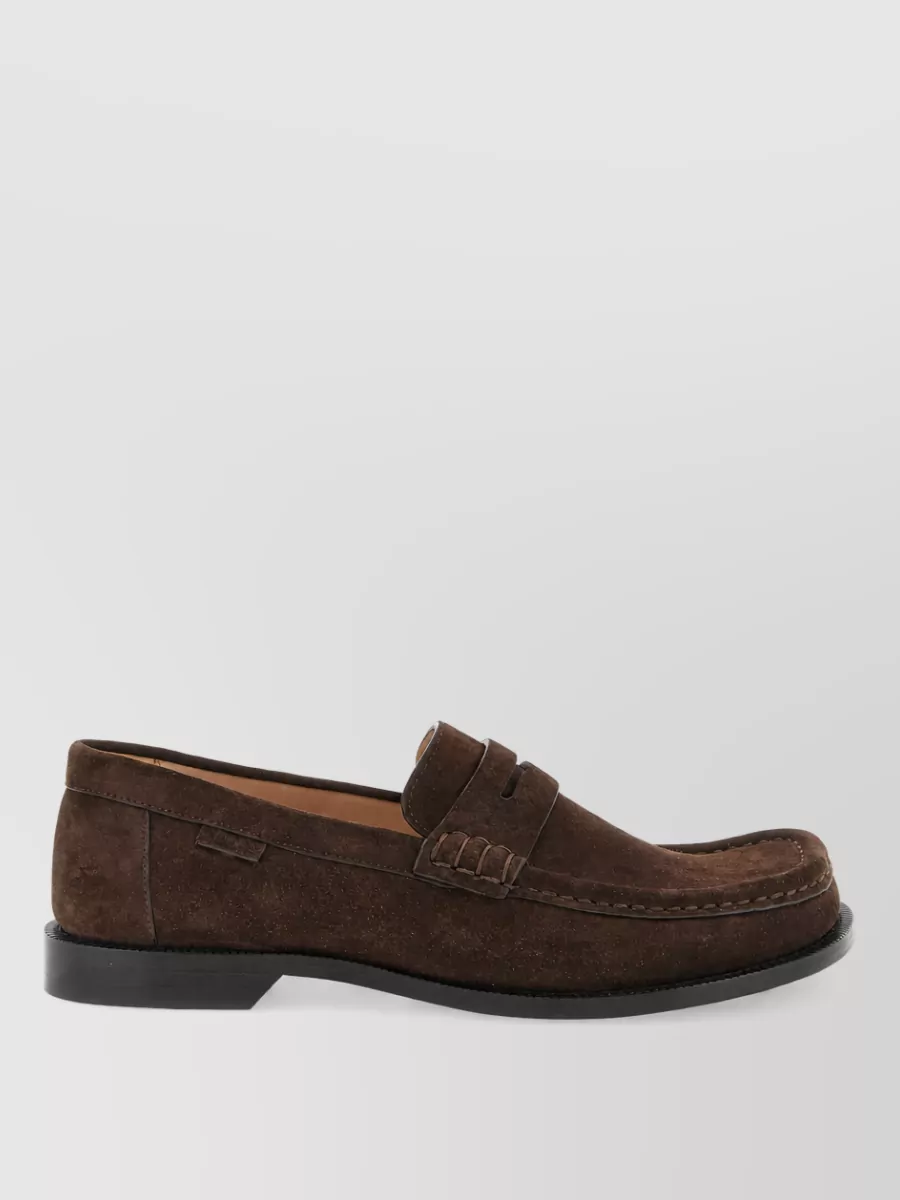 Loewe suede leather loafers