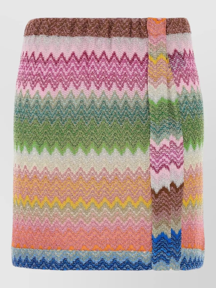 Missoni Zigzag-print wrap mini skirt
