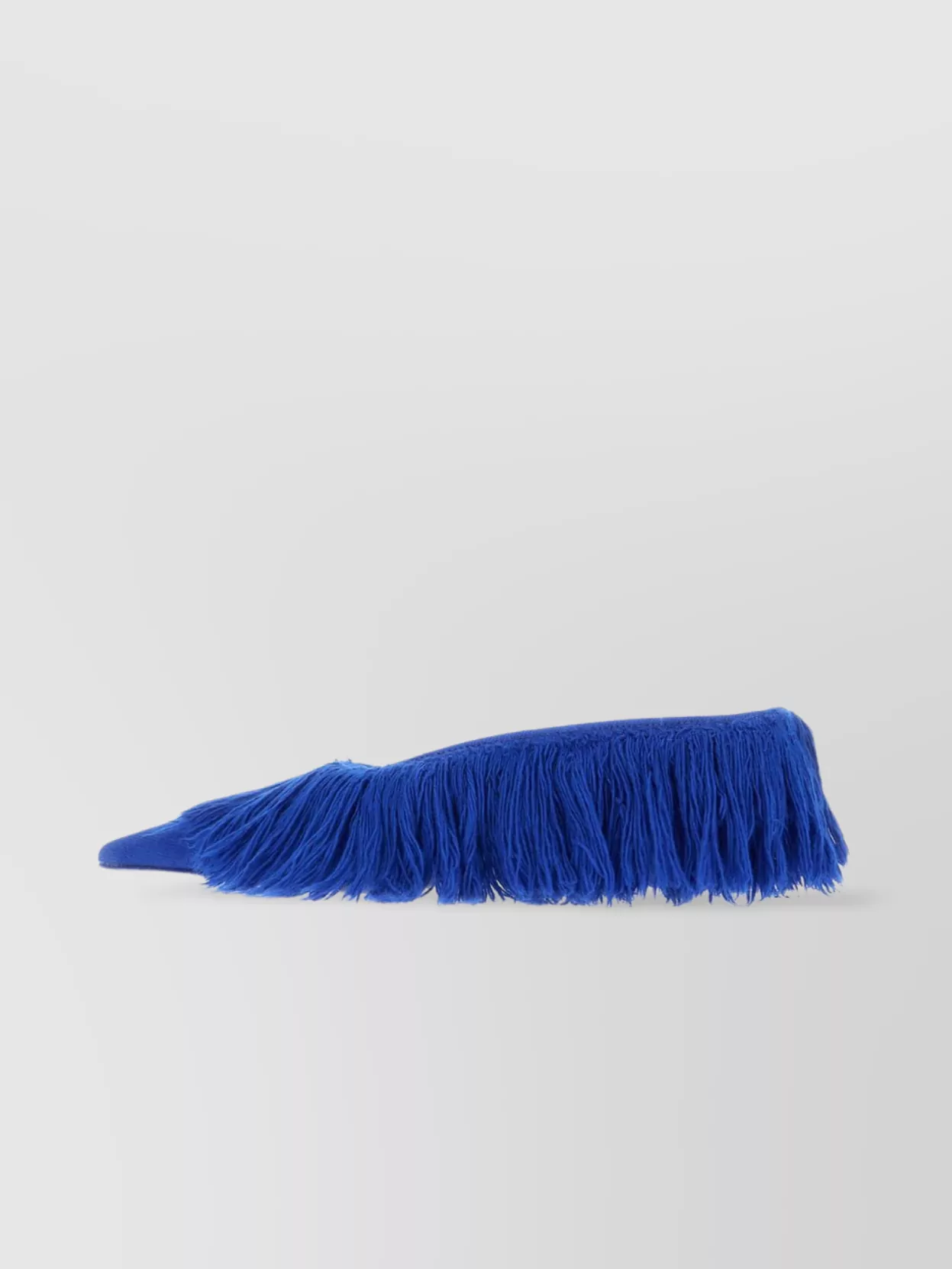 Ferragamo Fabric Mules With Fringe Detailing And Pointed Toe