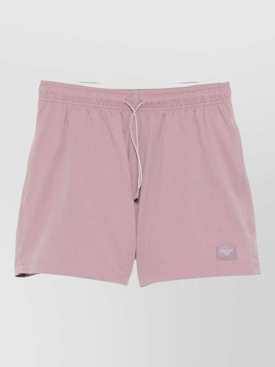 Emporio Armani chevron drawstring swim shorts