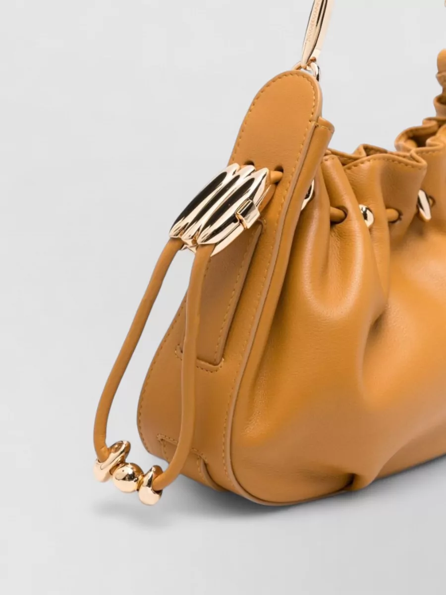 Zimmermann Leather Ruched Shoulder Bag