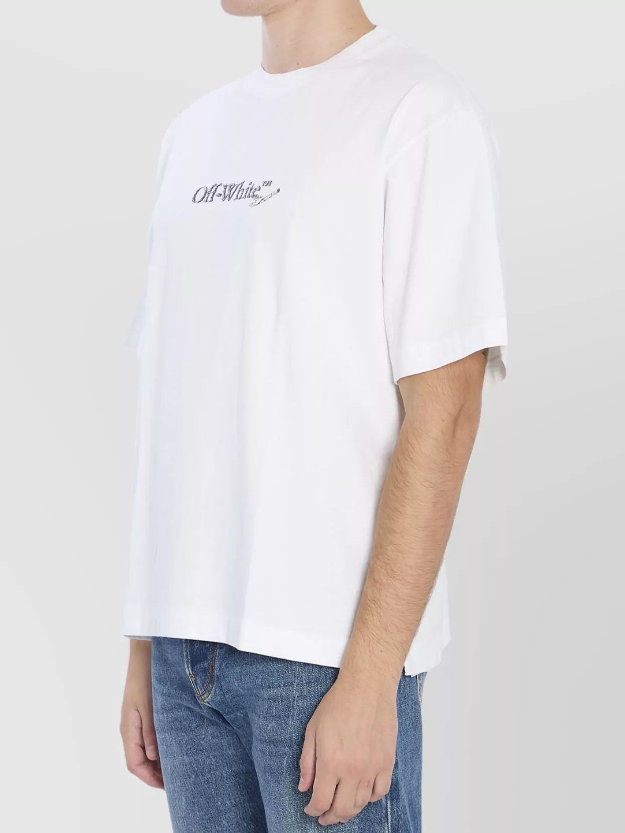 Off-White Graphic Print Crew Neck Skate T-Shirt