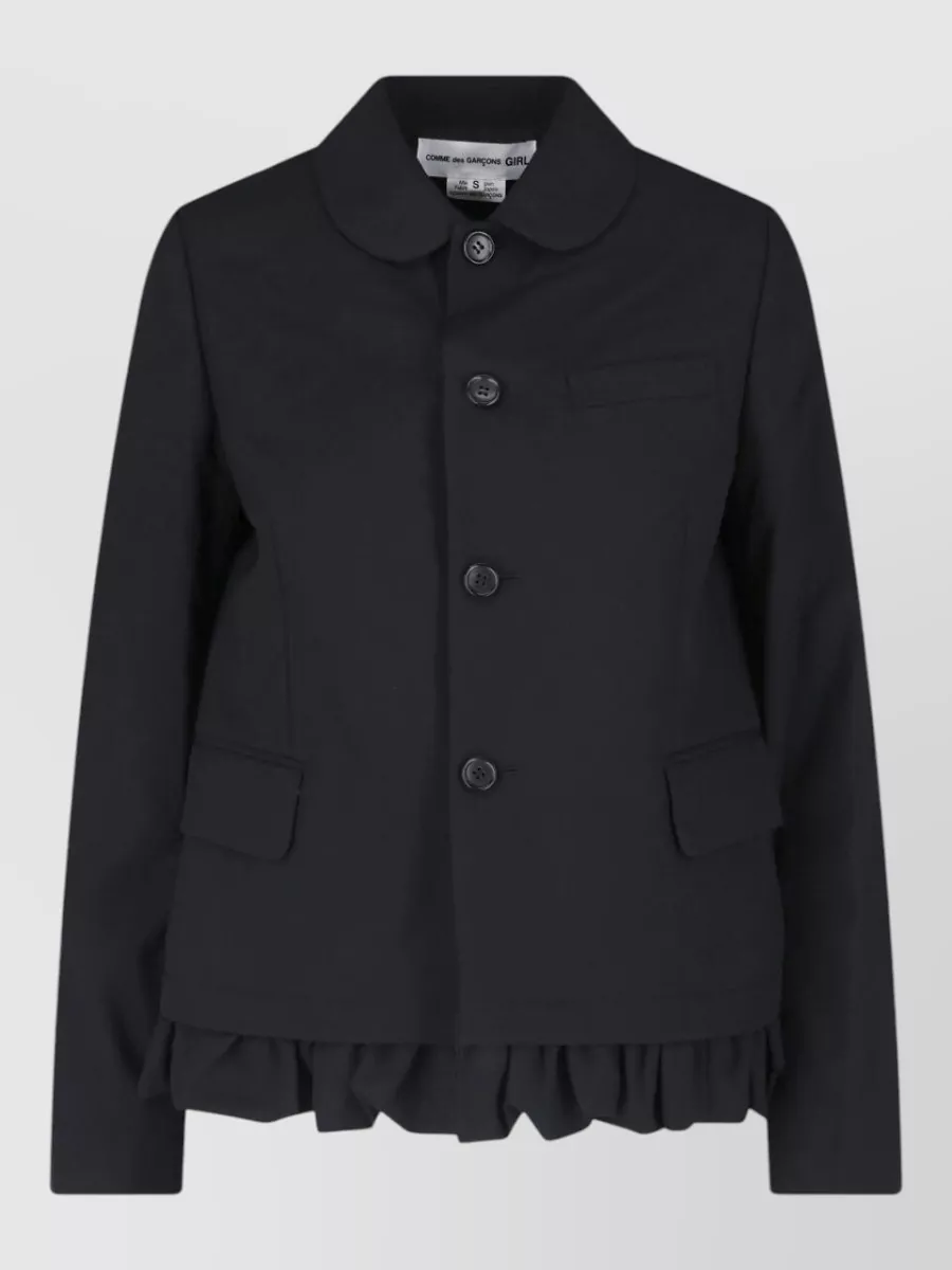 Comme des Garçons wool crewneck fitted jacket