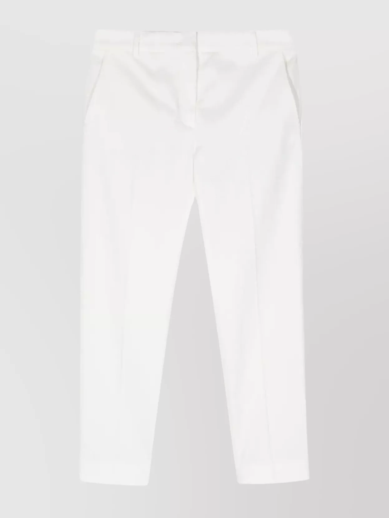 Max Mara Tailored Trousers With Pockets And Crease In White
